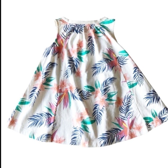 Tea Floral Trapeze Baby Dress Size 3-6 Month - Picture 1 of 9